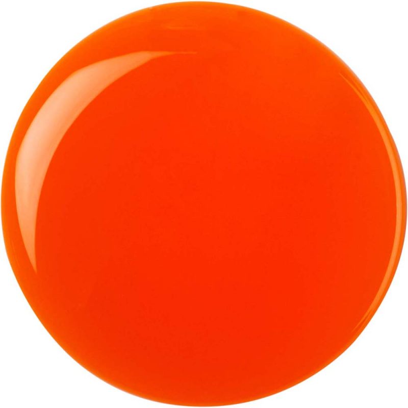 Blood Orange, a circular swatch of shower gel that's bright orange in colour.